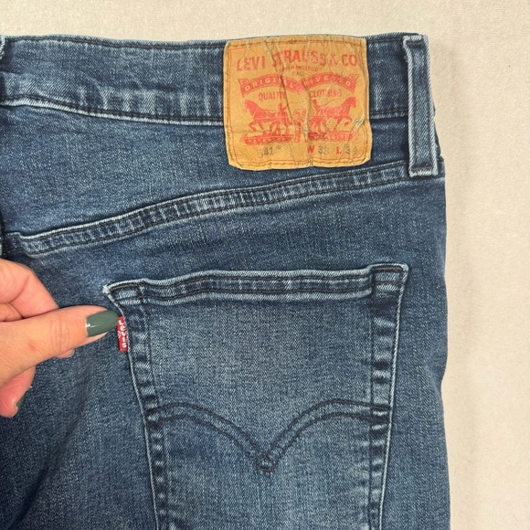 Levis Jeans Mens 33X34 Blue 541 Straight Leg High Rise Dark Wash - Picture 12 of 13